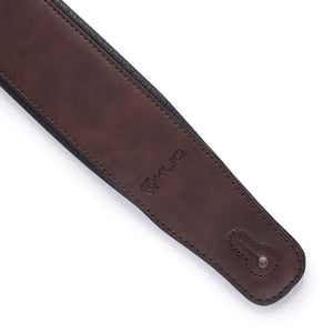 Premium Padded Leather Guitar Strap, for Electric and Bass, AUBURN