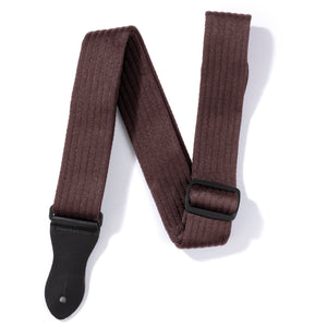 Vintage Woven Guitar Strap for Acoustic and Electric Guitars | 2 Rubber Strap Locks Included, BROWN