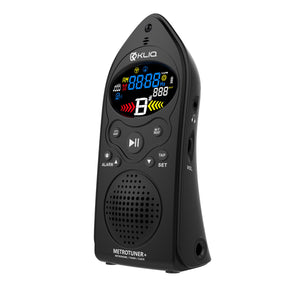 MetroTuner+, Metronome Tuner for All Instruments - with Chromatic Tuning Mode - Clock/Alarm - USB Rechargeable, Black