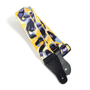 Artist Series Guitar Strap for Acoustic and Electric Guitars with 2 Rubber Strap Locks, "Is It Raining" by KLA