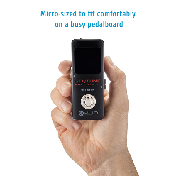 KLIQ TinyTune Pro Stage Tuner Pedal for Guitar and Bass