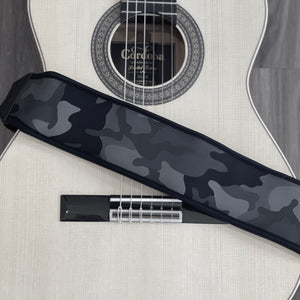 AirCell Guitar Strap for Bass & Electric Guitar, Adjustable, CAMO, BLACK/GREY (Regular Length)