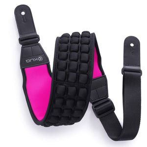 AirCell Guitar Strap for Bass & Electric Guitar, Adjustable, PINK (Regular Length)