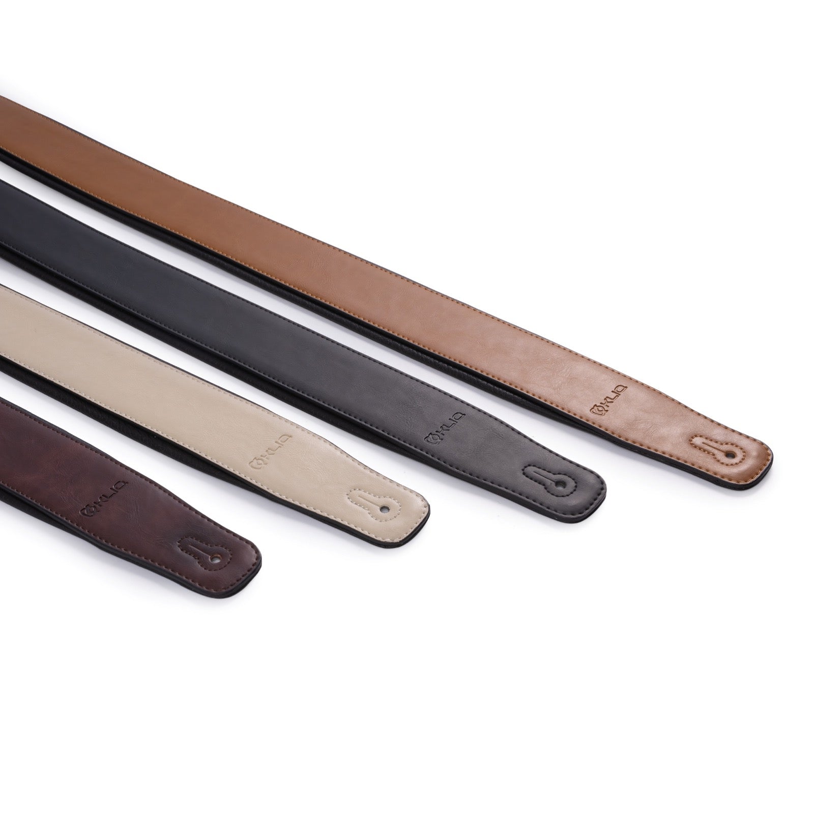 Premium Padded Leather Guitar Strap, for Electric and Bass, AUBURN