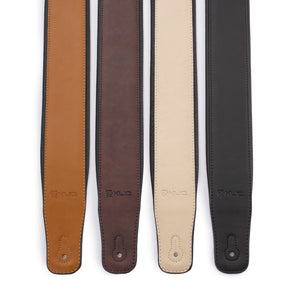 Premium Padded Leather Guitar Strap, for Electric and Bass, SADDLE BROWN