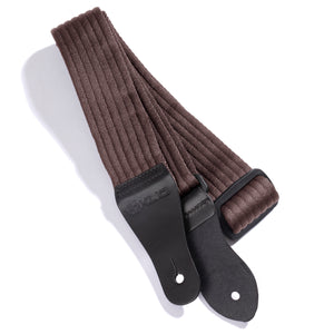 Vintage Woven Guitar Strap for Acoustic and Electric Guitars | 2 Rubber Strap Locks Included, BROWN