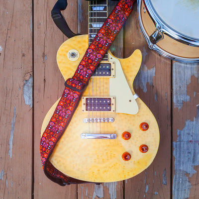 Vintage Woven Guitar Strap for Acoustic and Electric Guitars