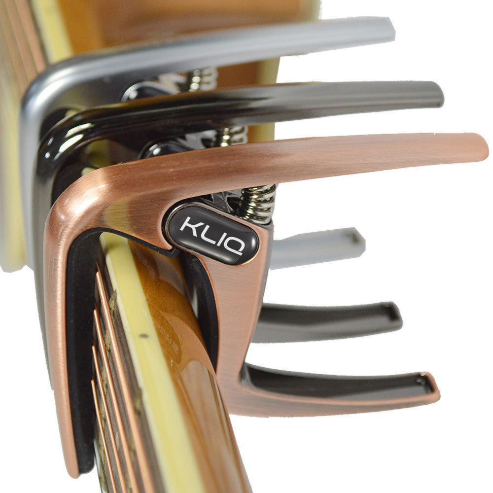 K-PO, 6 String Guitar Capo, BLACK CHROME - KLIQ Music Gear