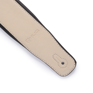 Premium Padded Leather Guitar Strap for Bass & Electric Guitar, CREAM