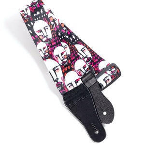 Artist Series Guitar Strap for Acoustic and Electric Guitars with 2 Rubber Strap Locks, "UGH" by KLA