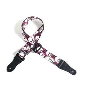 Artist Series Guitar Strap for Acoustic and Electric Guitars with 2 Rubber Strap Locks, "UGH" by KLA