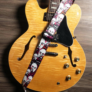 Artist Series Guitar Strap for Acoustic and Electric Guitars with 2 Rubber Strap Locks, "UGH" by KLA