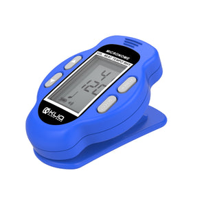 Bundle - KLIQ Ultra-TinyTuner (UT2), Micro Clip-On Tuner and KLIQ MicroNome - USB Rechargeable Digital Clip-On Metronome, (Blue)