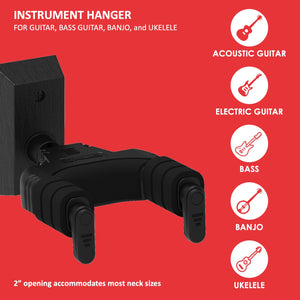 Forte Wall-Mount Instrument Hanger, BLACK