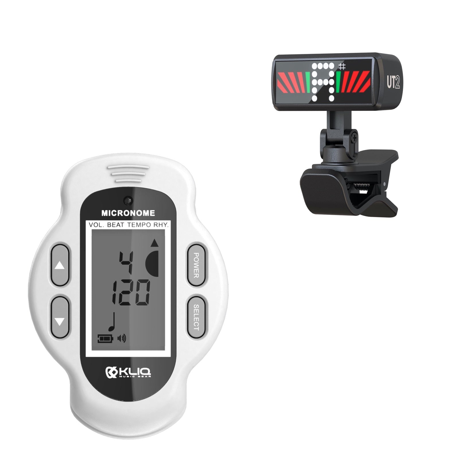 Bundle - KLIQ Ultra-TinyTuner (UT2), Micro Clip-On Tuner and KLIQ