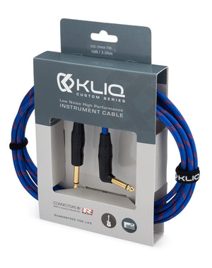 Custom Series Instrument Cable with Rean-Neutrik Straight to Angled Gold Plugs (20 Ft.)