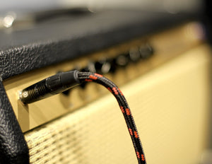 Custom Series Instrument Cable with Rean-Neutrik Straight to Angled Gold Plugs (20 Ft.)